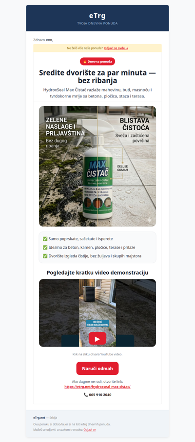 🔥 HydroxSeal Max Čistač — sredite dvorište bez ribanja