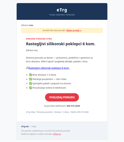 🔥 Rastegljivi silikonski poklopci 6 kom. — dnevna ponuda eTrg