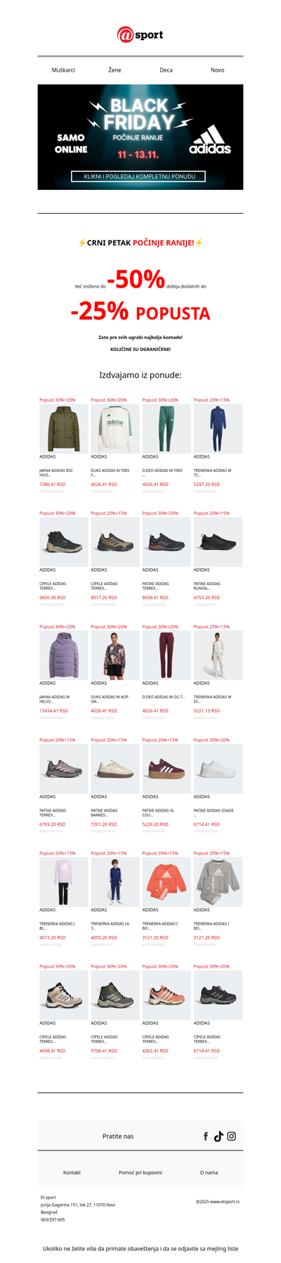 CRNI PETAK POČINJE RANIJE! ⚡