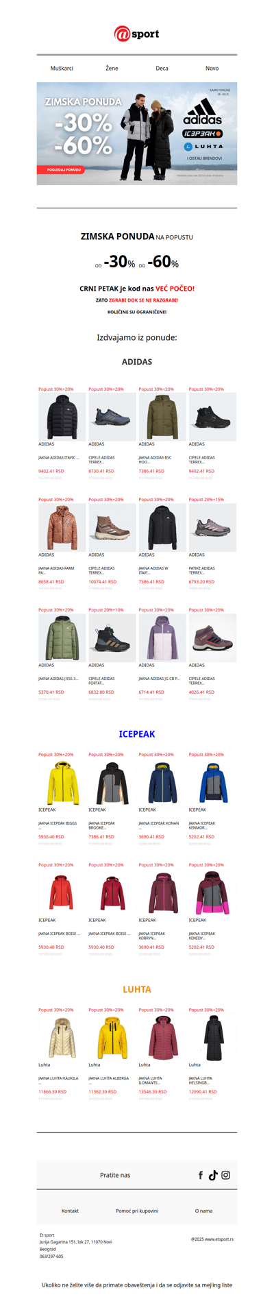 Ulovi HIT MODELE dok ih ima! - Zimska ponuda brendova! ❄️