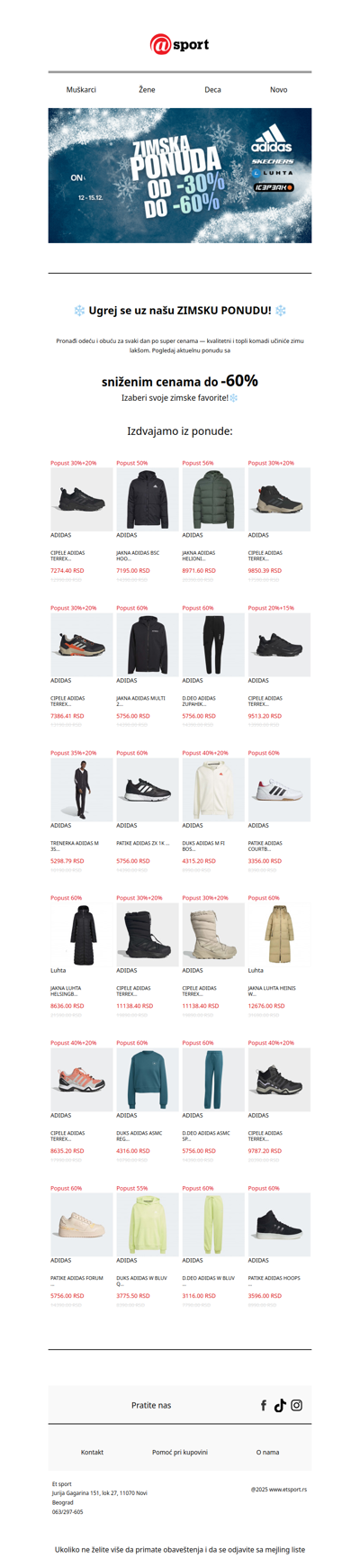 Ugrej se uz našu ZIMSKU PONUDU do -60%!❄️