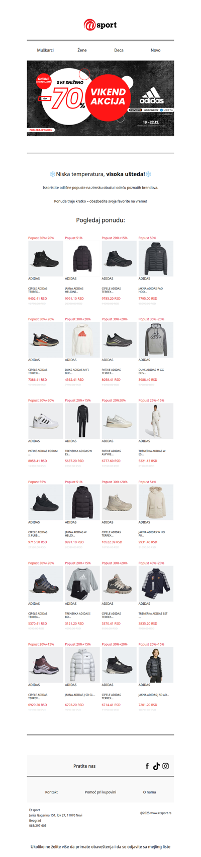 Niska temperatura, visoka ušteda! ❄️