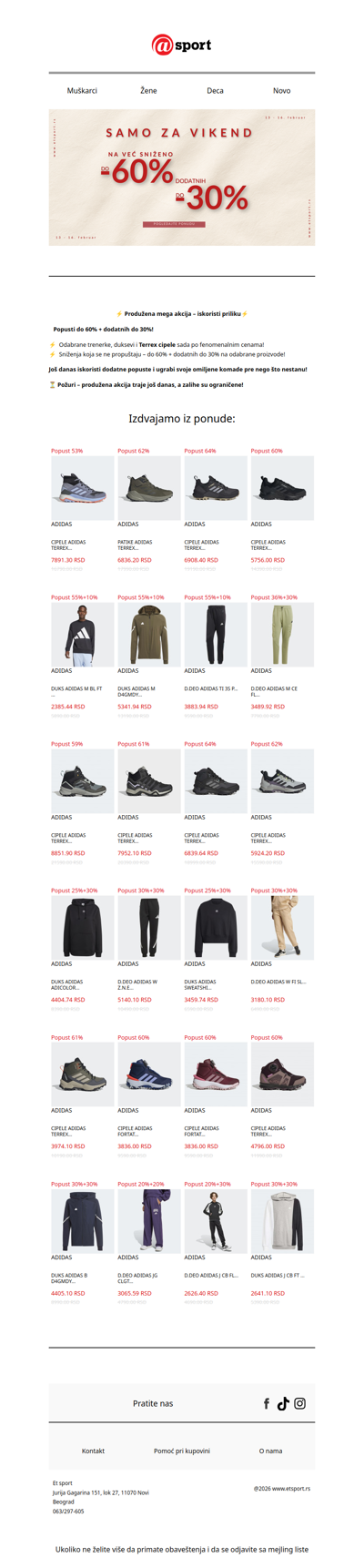 ⚡️Produžena akcija – popust do 60% + dodatnih 30%! ⚡️