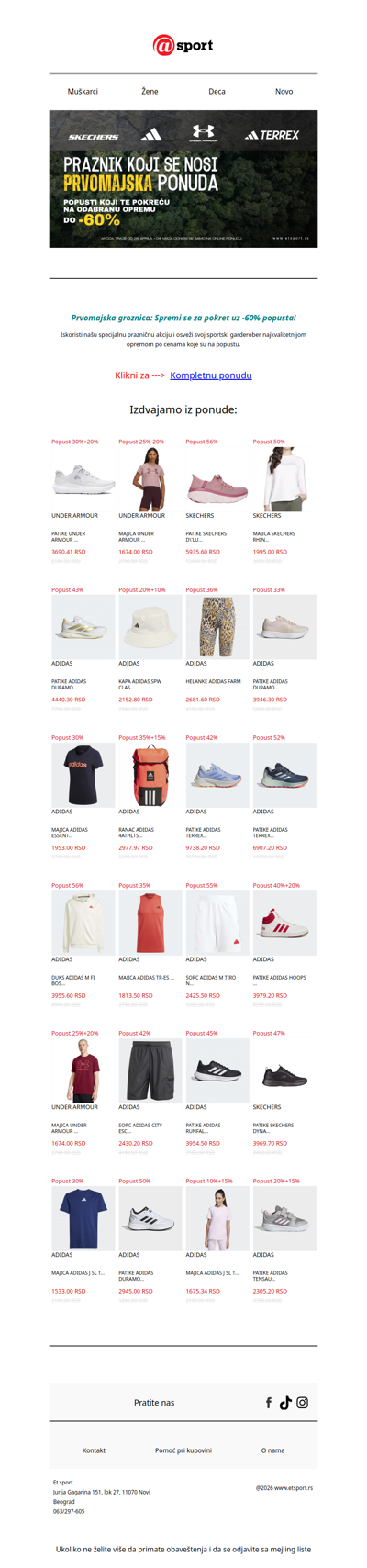 Prvomajska akcija do 60%⚡