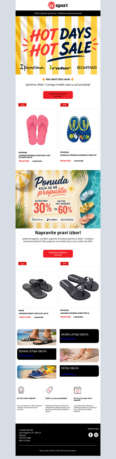 Za HOT dane, HOT SALE do -70%