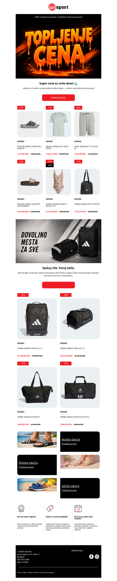 Rashlađujemo te najvećim sniženjem ovog leta!