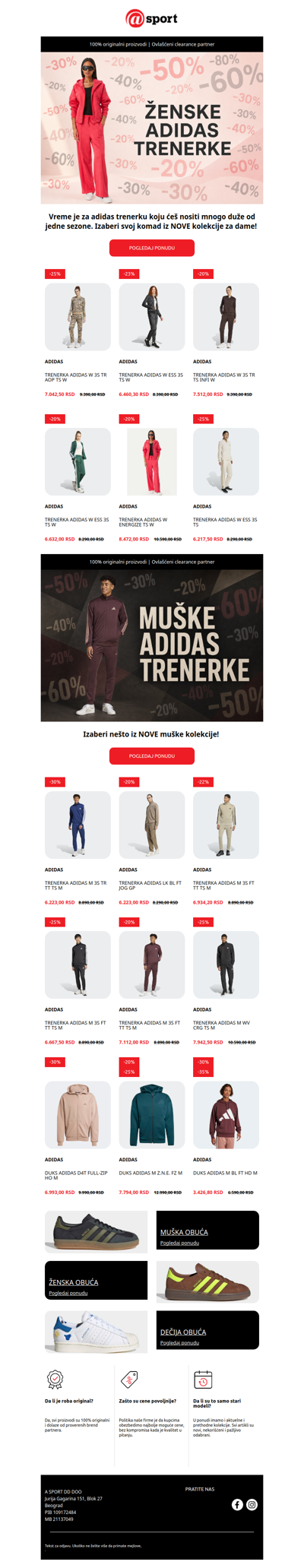 Tvoj adidas komplet je upravo postao povoljniji 👀