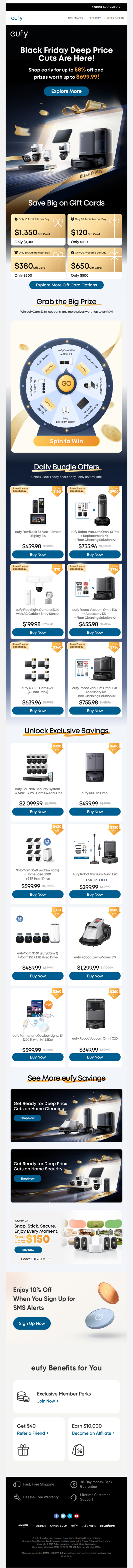 ⚡ Early Access to eufy Black Friday Rewards