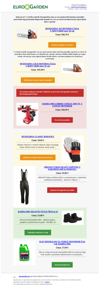 Pripravljeni na delo v gozdu? Super ponudba motornih žag in zaščitne opreme