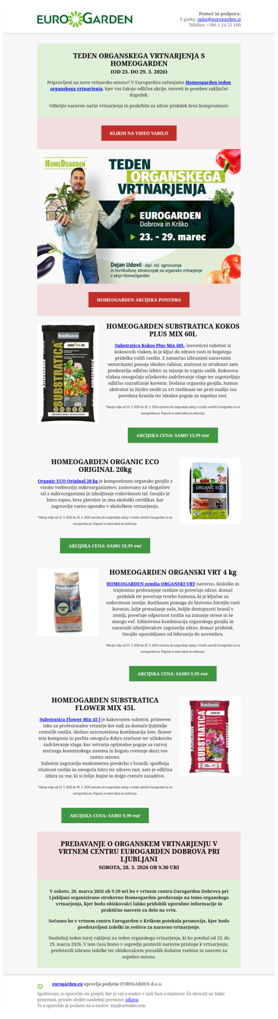 Začenja se teden organskega vrtnarjenja s Homeogarden