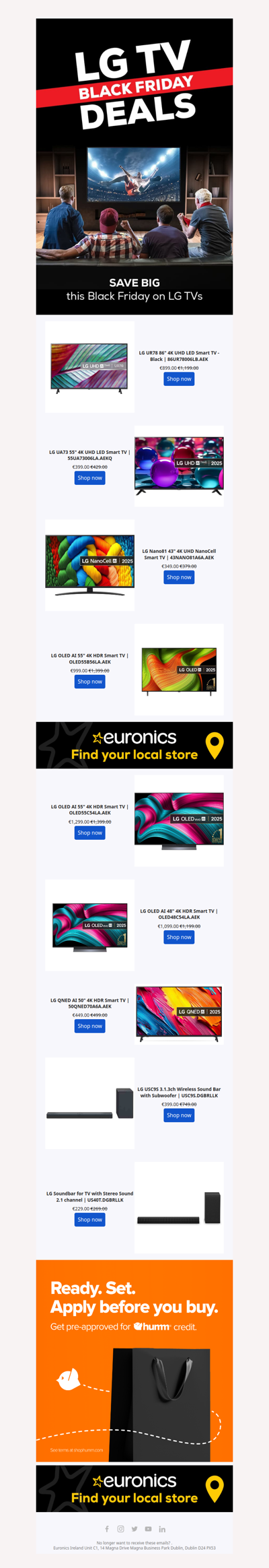 What A Win! Celebrate with a new LG TV!