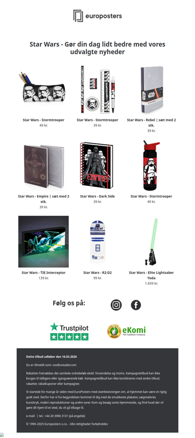 Star Wars - Gør din dag lidt bedre med vores udvalgte nyheder