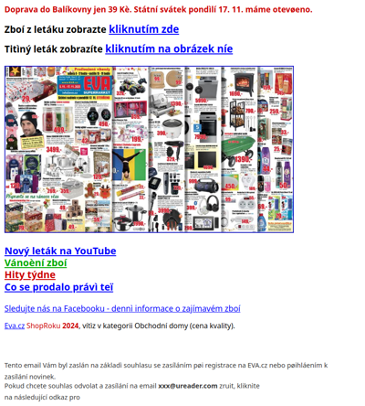 10 vánoèních obálek na peníze 59 Kè, 6 krabièek na cukroví 49 Kè, Jar Platinum 140 ks (5x28 ks) 589 Kè, Ariel (ve v jednom) 70 kapslí 459 Kè, automatická praèka 4990 Kè, vánoèní 3vrstvé kapesníèky 150 ks 29 Kè atd.