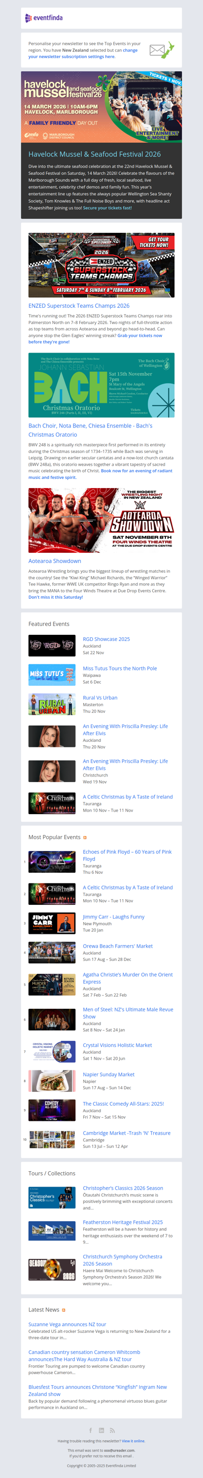 Tickets are on sale now for the Havelock Mussel & Seafood Festival 2026!