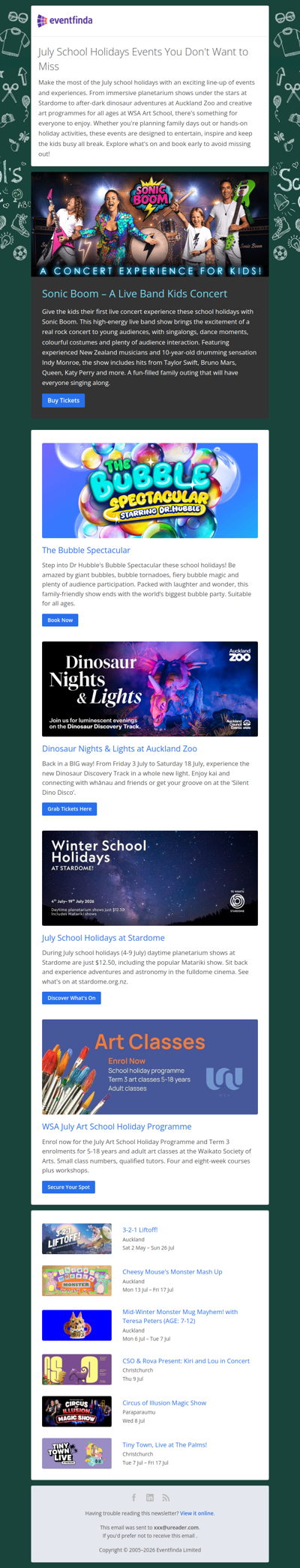 July School Holidays Events You Don't Want to Miss
