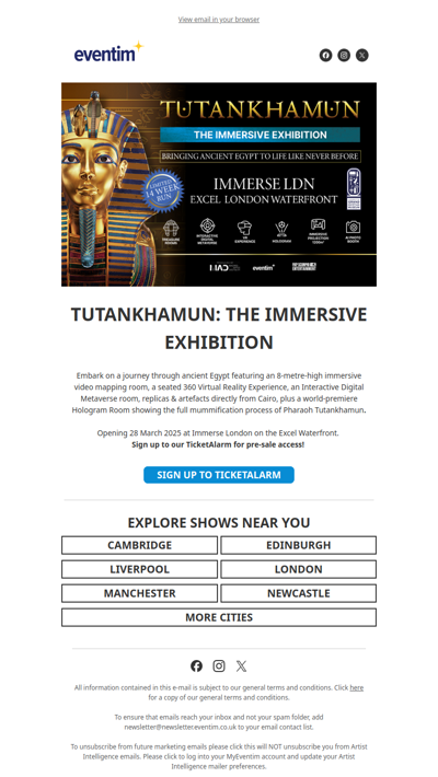 Tutankhamun: The Immersive Exhibition Coming to London March 2025!