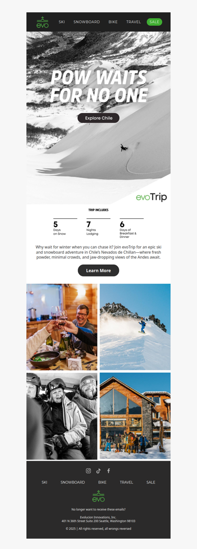 Book Now and Save $300 on evoTrip Chile