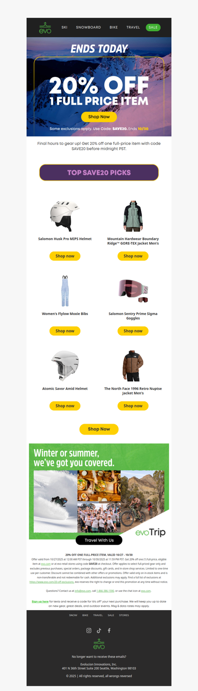 Ends TODAY: 20% Off 1 Full-Price Item