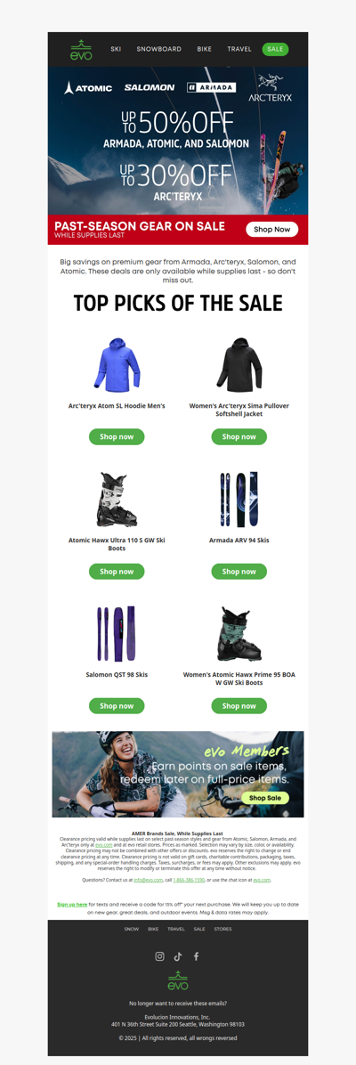 Up to 50% Off Armada, Atomic & Salomon