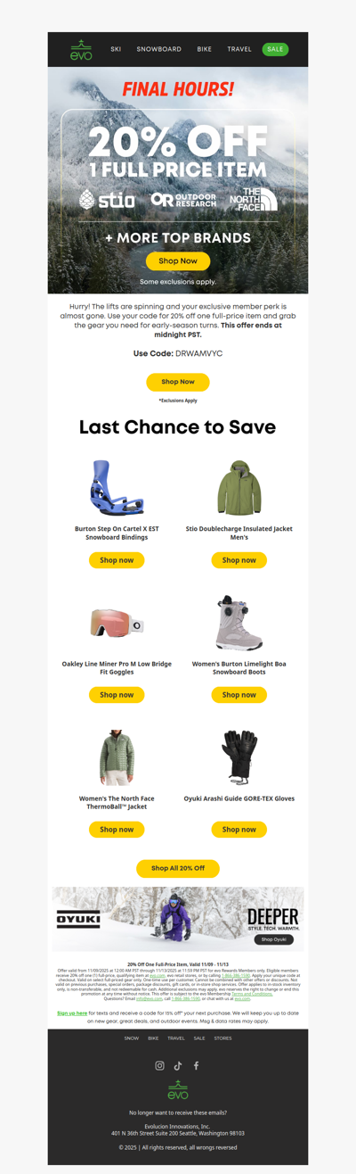 ⏰Final Hours: Members-Only 20% Off One Full-Price Item