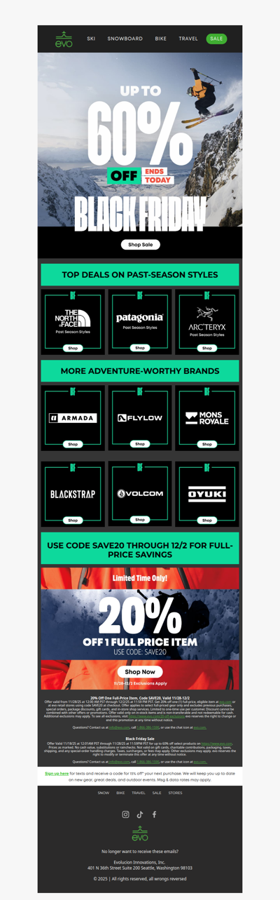 Save Big: 60% Off Sale + 20% Off Full-Price with Code SAVE20