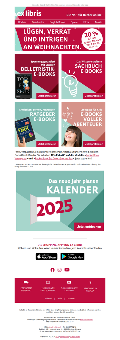 Jetzt profitieren! 20% Rabatt auf eine grosse Auswahl an E-Books 😍