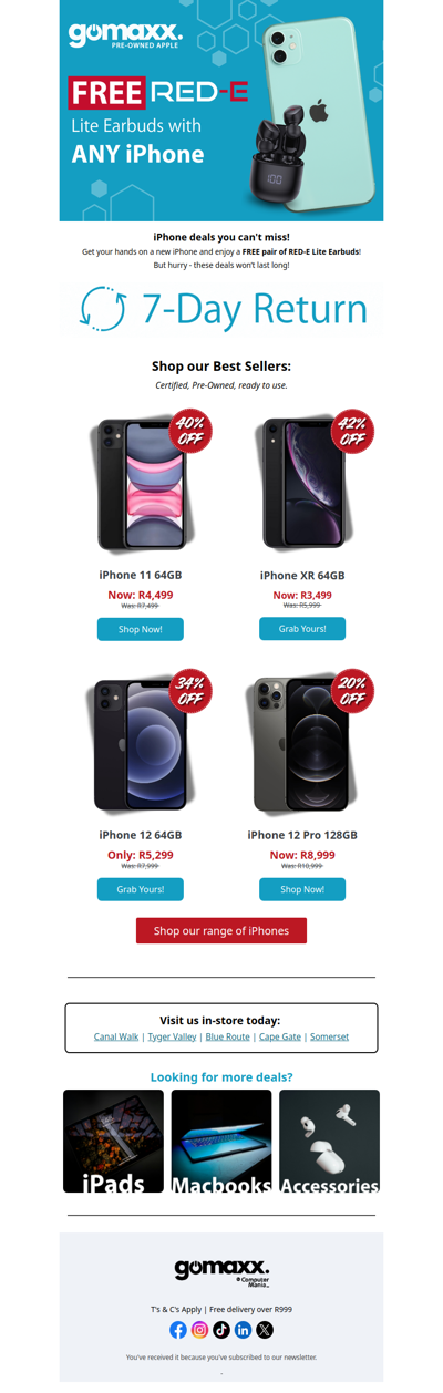 FREE Earbuds with Every iPhone!