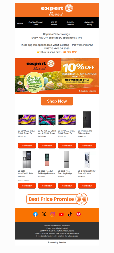 LG 10% OFF Easter Sale🐣