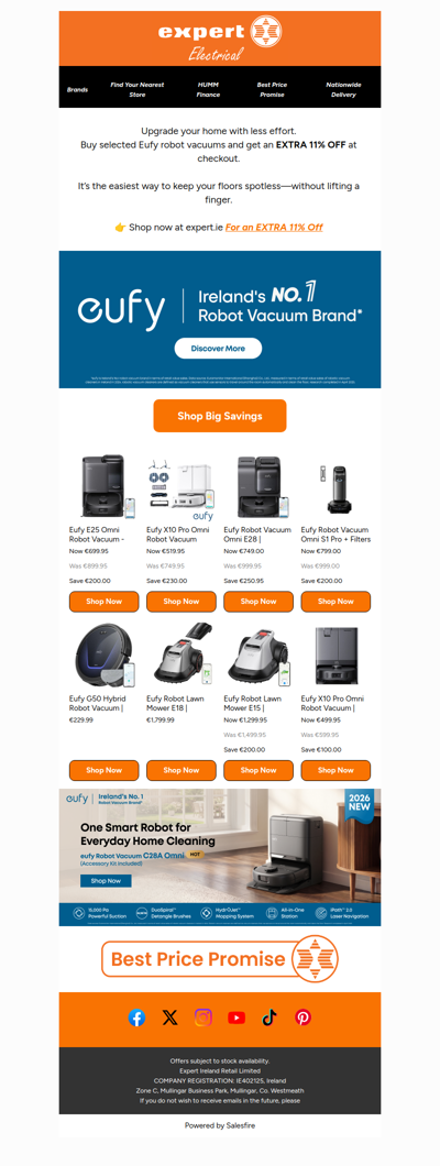 Get an EXTRA 11% Off eufy Robot Vacuums 🤖