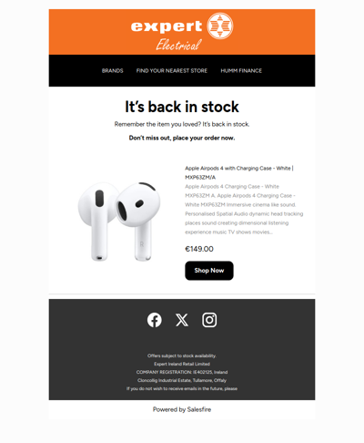 Your item is back in stock
