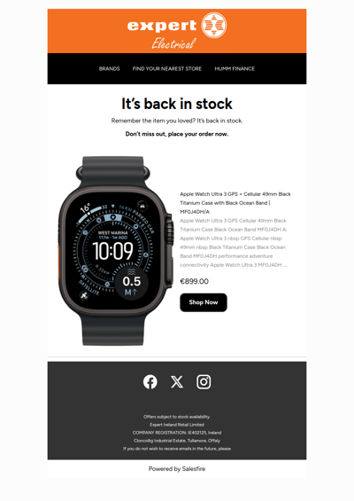 Your item is back in stock