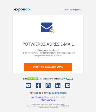 POTWIERDŹ ADRES E-MAIL