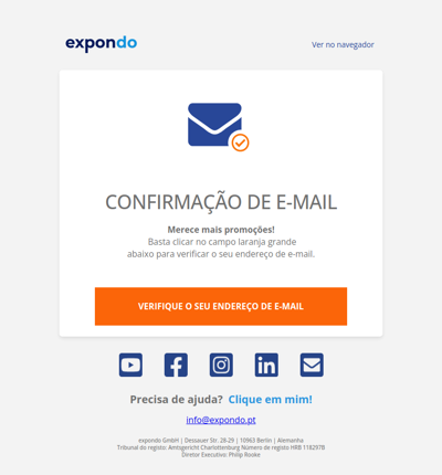 CONFIRMAÇÃO DE E-MAIL