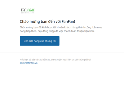 FanFan - Xác nhận tài khoản khách hàng