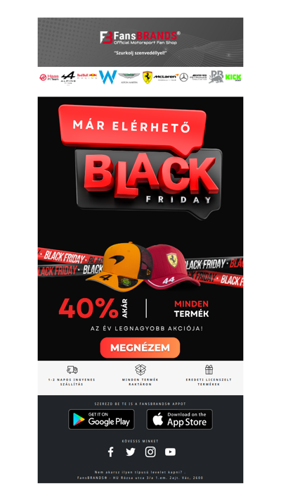 Nem vártad, de berobbant: az F1 Black Friday őrület!