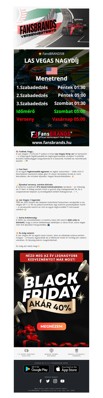 A Las Vegas-i futam indul… és van, amit nem is tudtál még a futamró!