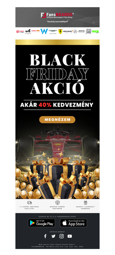Figyelem! A Black Friday kedvezmény még él, de már csak nagyon rövid ideig!