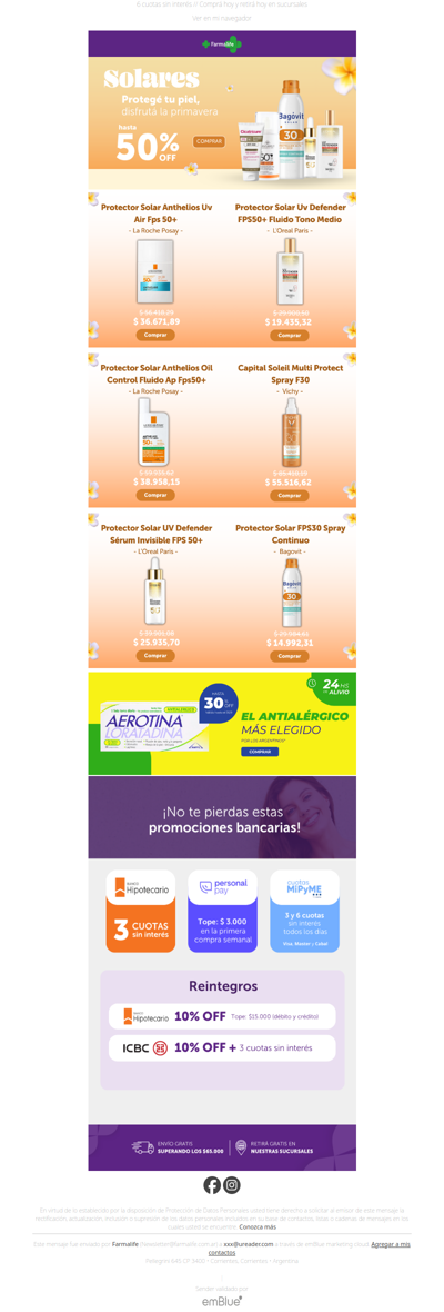 🌞 ¡Hasta 50% OFF en protectores solares! ☀️ No te quedes sin el tuyo