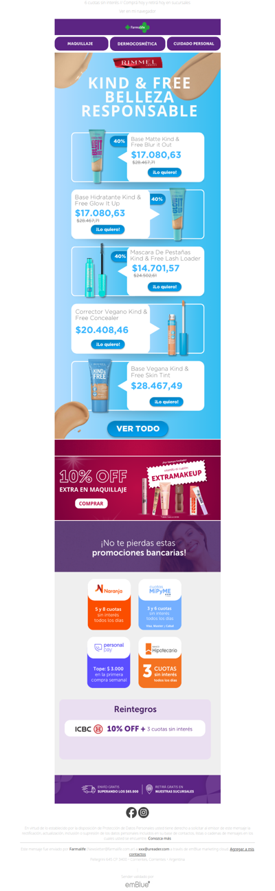 Belleza responsable😍 Línea vegana Kind&Free de Rimmel + 10%OFF extra