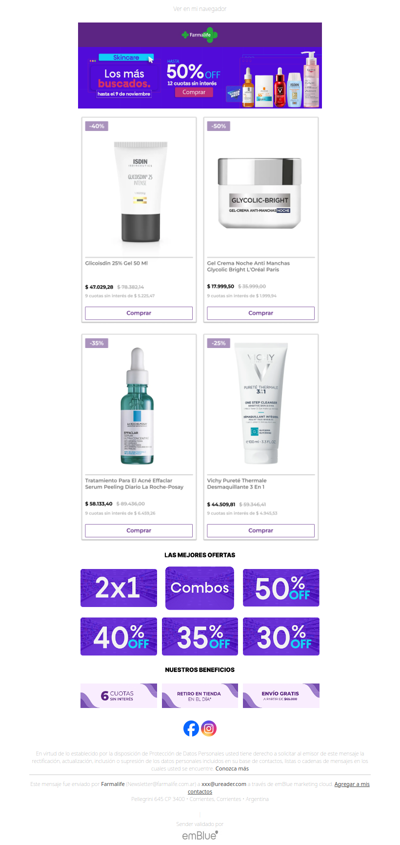 🎁 50% OFF acá 👉 Encontra dermocosmetica en el #CyberWeek 🥳