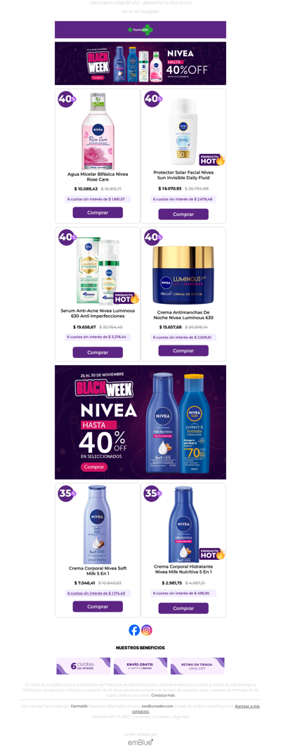 💟 BLACK WEEK: Nivea con hasta 40% OFF 🎁👉