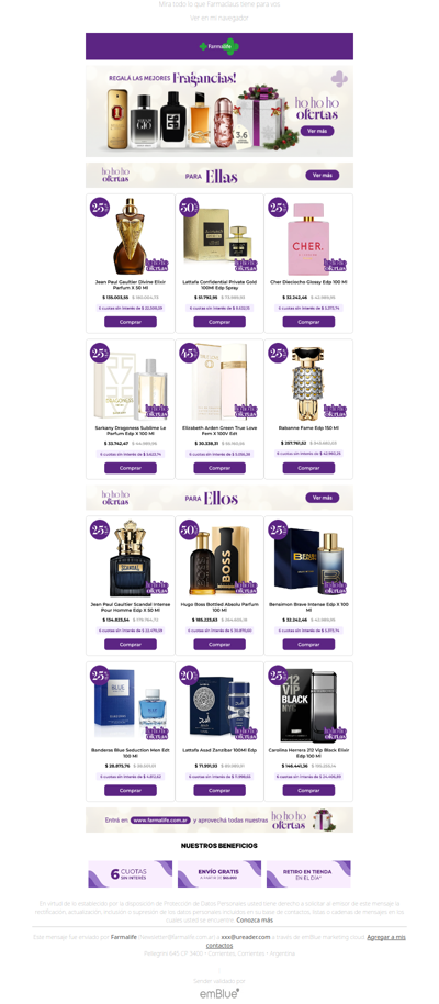 ¡Ofertas en Fragancias! 🔥 25% OFF EXTRA con Visa o MasterCard ❤️‍🔥