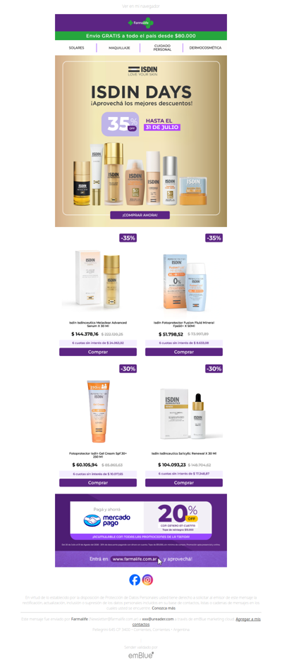 💆🏻‍♀️ ISDIN DAYS: Hasta 35% OFF 💜
