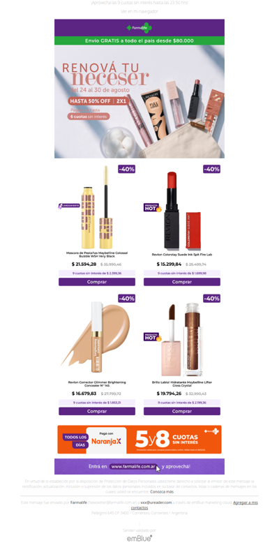 💄 Hasta 50% OFF y 2x1 en #Maquillaje 💥 Renova tu Neceser hasta el domingo 30 💪