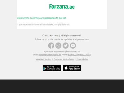 Farzana. Subscription activation message.