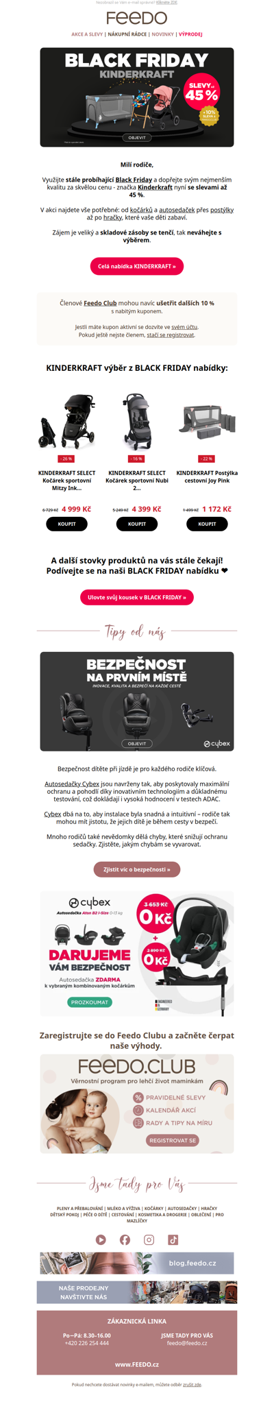 Kinderkraft a Black Friday: Zásoby se tenčí!