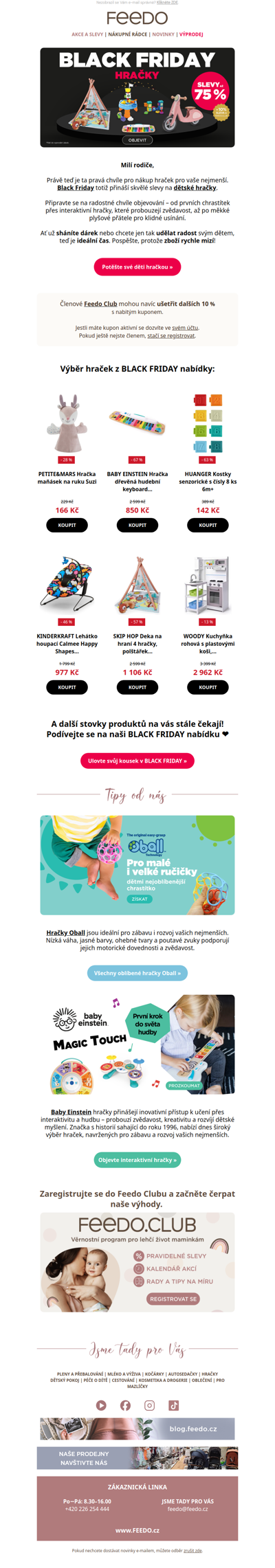 🧸 BLACK FRIDAY pro děti - hračky se slevou až 75 %