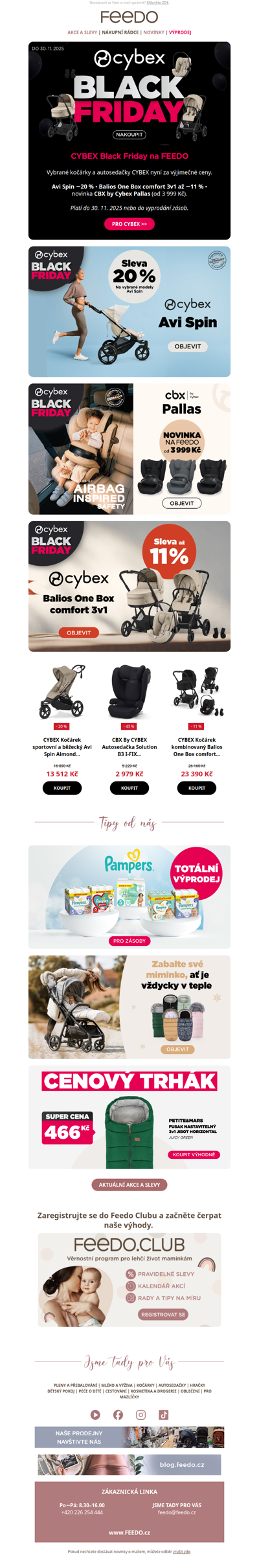 Cybex Black Friday na Feedo