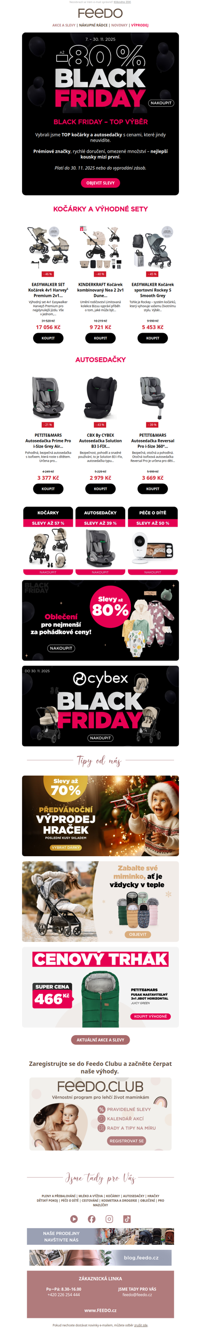 BLACK FRIDAY TOP: kočárky a autosedačky až −57 %