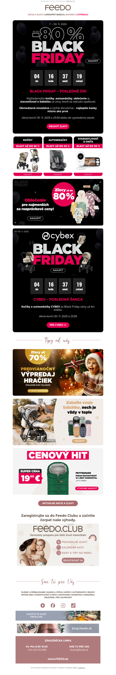 Posledné dni: BLACK FRIDAY až −80 %